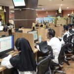 Tampak-suasana-di-kantor-Contact-Center-PLN-123-saat-para-petugas-sedang-melayani-para-pelanggan